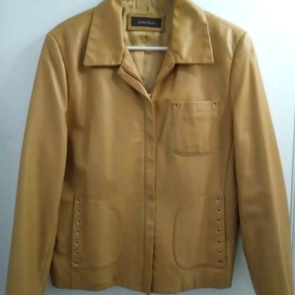 Genuine buttery soft leather light brown jacket size M - Picture 1 of 7